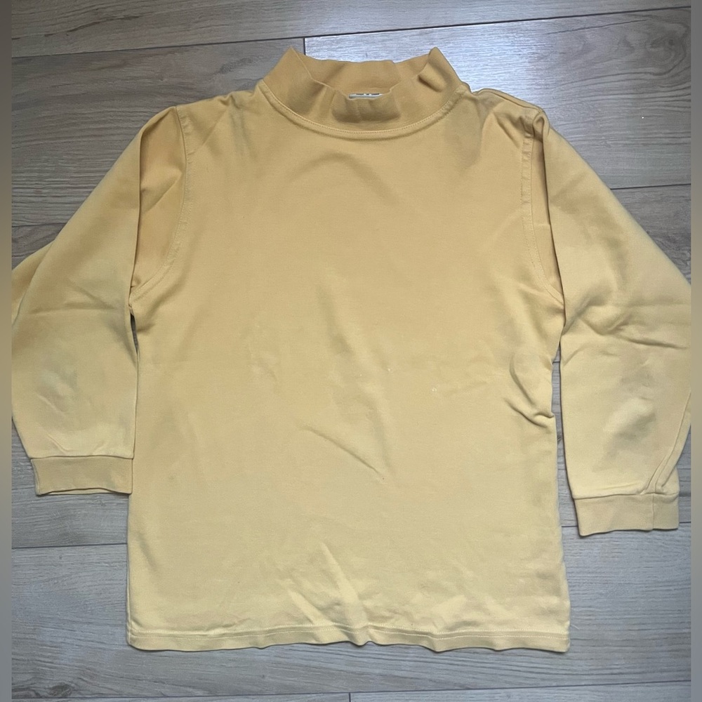 Pumpkin Patch Mustard Turtleneck Top